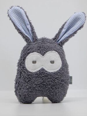 Kleiner Kuschelhase Hops Dunkelgrau Teddy