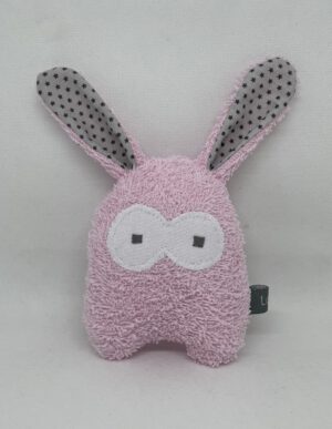 Kleiner Kuschelhase Hops Rosa-Grau