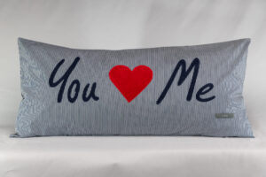 Partnerkissen YOU <3 ME Dunkelblau